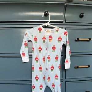 The Beaufort Bonnet Company Nutcracker Footie Pajamas - Blue and Red